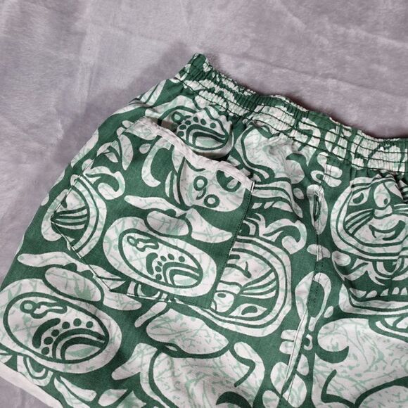 Vintage 70s Jockey Sport Short Mens Size L 2.5" Tropical Hawaiian Beach Green - Picture 6 of 10